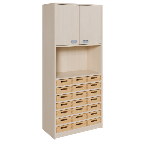Korpus-Kombischrank mit Materialkästen und 2 Türen