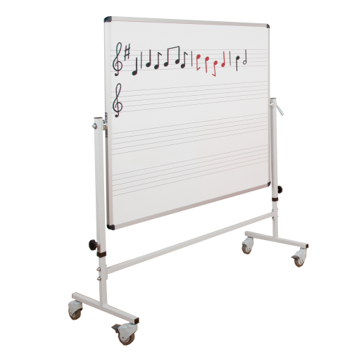 Whiteboard Notentafel fahrbar B/H 120x100
