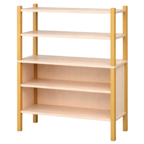 Stollen-Regal mit flacher Sockelnische und 4 Fächern