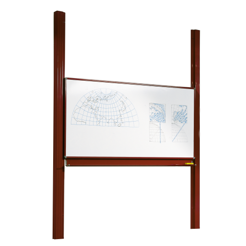 Whiteboard Pylonentafel mit einer Tafelfläche aus Stahl, Serie PY1 ST, weiß