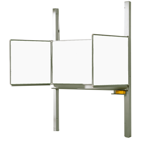 Whiteboard Pylonentafel aus Stahl, Serie PYKL ST, weiß