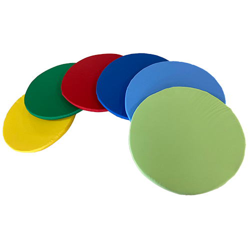 6er Set Sitzkissen, Multicolor Bezug Kunstleder