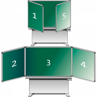 Vorschau: Wandklapptafel aus Stahl, Serie KLST, grün Vorschau: Wandklapptafel aus Stahl, Serie KLST, grün