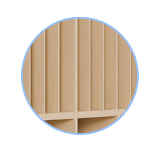 Satz durchgehende Trennwände