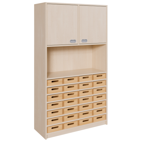 Korpus-Kombischrank mit Materialkästen und 2 Türen