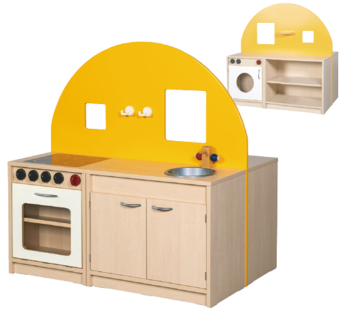 Spielküchenblock - Puppenküche doppelseitig