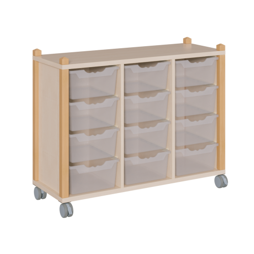 fahrbares Regal in Stollenbauweise