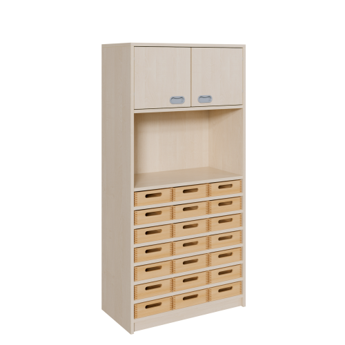 Korpus-Kombischrank mit Materialkästen und 2 Türen