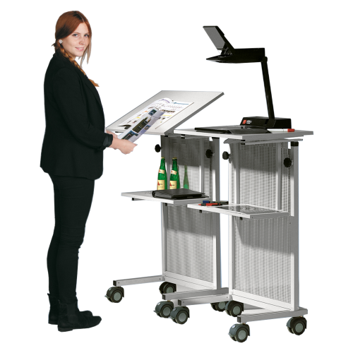 Rednerpult mit Lochblech Frontblende der Serie RP 70