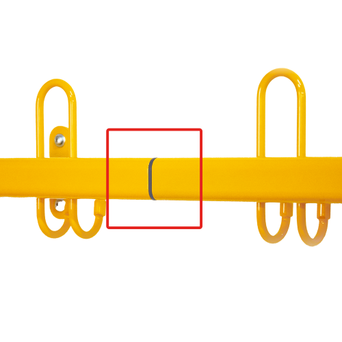 Verbinder für Garderobenleiste mit Dreifachhaken nach hinten