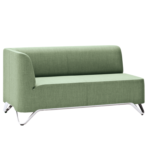 BOXIT 2er-Sofa, mit Armlehne, Gestell: Aluminium