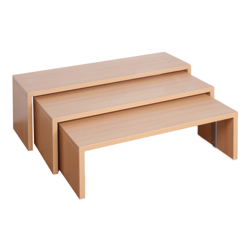 Set aus 3 Sitzbänken mit Stahlunterzügen, untereinander schiebbar