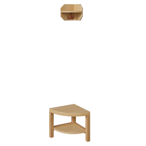 Garderoben-Außenecke, Ergänzung für Komplettgarderoben mit offener Ablage