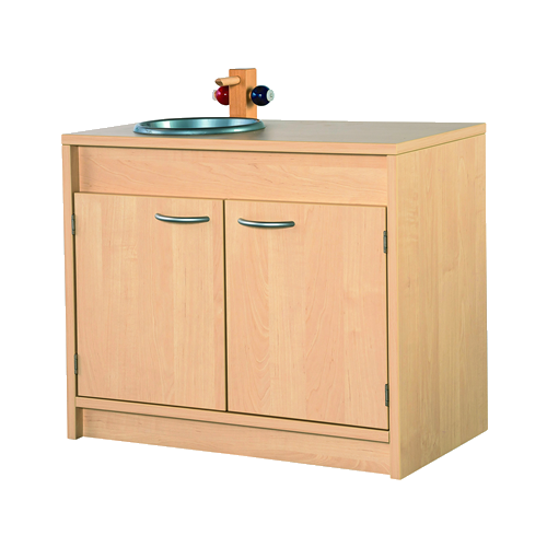 Spielspülenschrank mit Türen und Spülbecken