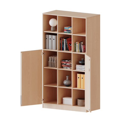 ErgoTray Kombi-Schrank, dreireihig, 5 Ordnerhöhen - evo180 Serie