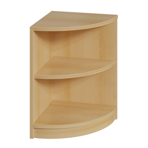 Viertelkreisregal in Korpusbauweise