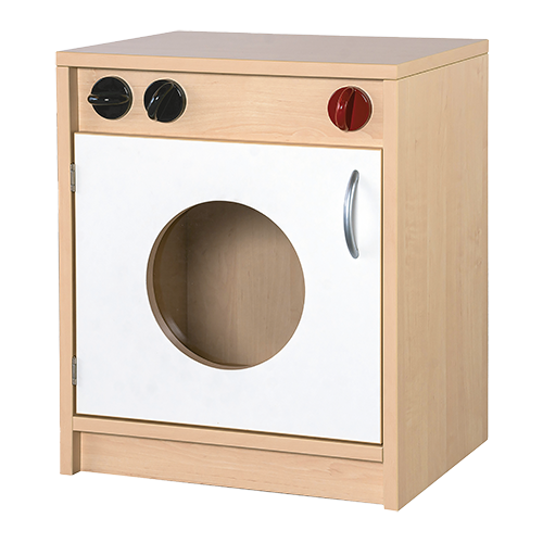 Puppenwaschmaschine mit rundem Acrylglasfenster
