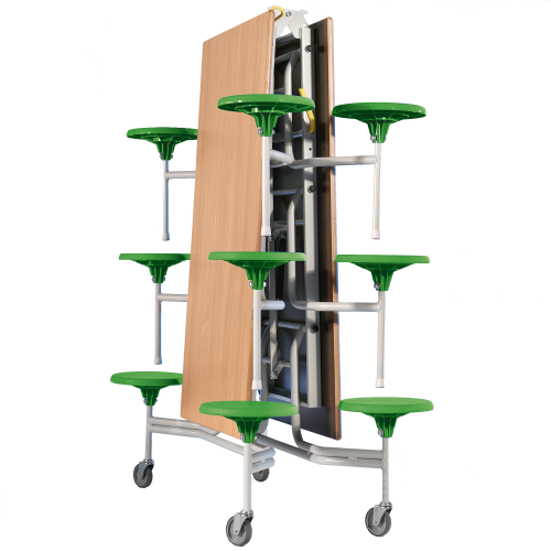 Spaceflex 2.0 Klapptisch mit integrierten Stühlen, rechteckig, Schichtstoffplatte