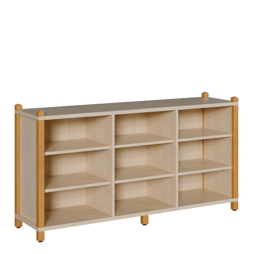 Stollen-Raumteilerregal, dreireihig