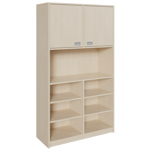 Korpus-Schrank mit 1 Doppeltür und unterem Regalteil