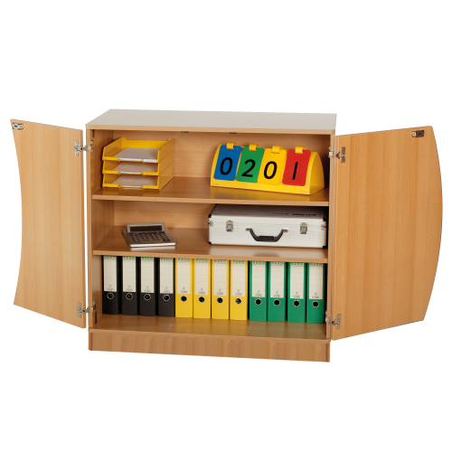 Unterschrank mit Wellentüren, 2 Einlegeböden