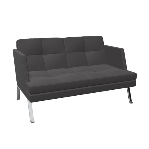 2er Sofa Ona mit Metallgestell & Seitenschale
