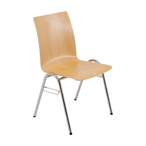 Vierbeinstuhl mit Sperrholz- Sitzschale U, Sitzhöhe DIN 6 - 46 cm