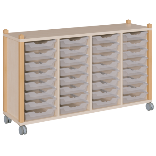 fahrbares Regal in Stollenbauweise