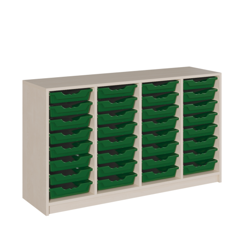 Regal mit ErgoTray-Boxen in Korpusbauweise