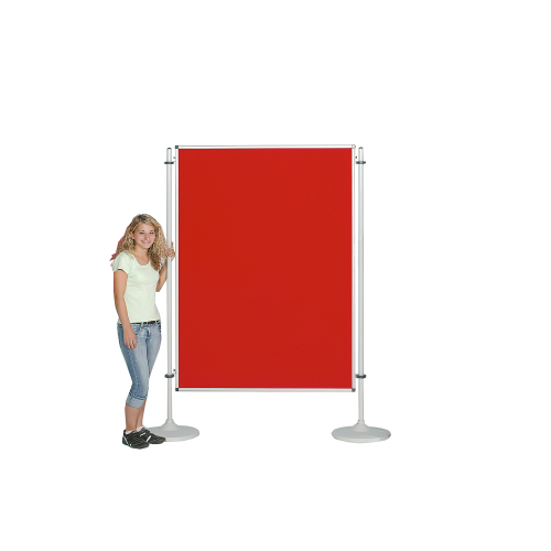 Moderationswand, Coronaschutzwand mit doppelseitigem Flanellstoff Serie NSTT F