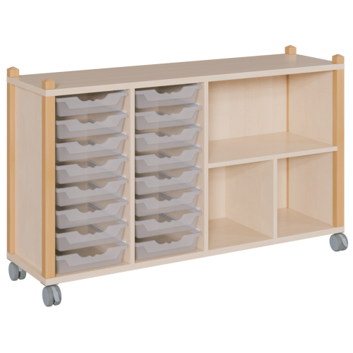 fahrbares Regal in Stollenbauweise