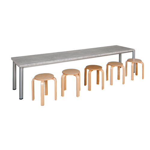 Bastelarbeitsplatz mit höhenverstellbarem Stahlgestell
