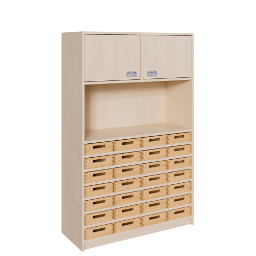 Korpus-Kombischrank mit Materialkästen und 2 Türen