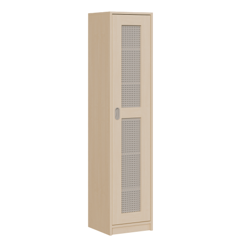 Bettzeugschrank mit 1 Lochblechtür und 6 Fächern