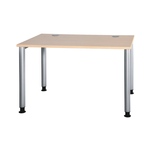Schreibtisch höhenverstellbar mit Rundrohrgestell